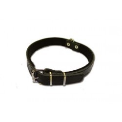 Lederen halsband, max 60 cm...