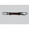 Leather tug with 2 handles, 3 x 25 cm.