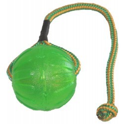 Chew ball with string, silicone.