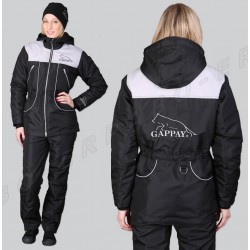 Winterjas SUPRIMA-THERM, black/grey, met kap.